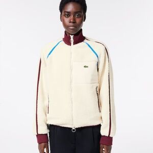 LACOSTE WOMEN'S CONTRAST ACCENT FLEECE SWEATSHIRT